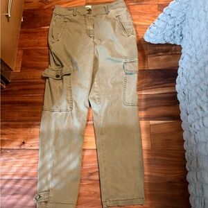 Joie Olive Green Cargo Pants Women’s Size 6 Utility Straight Leg (0393)